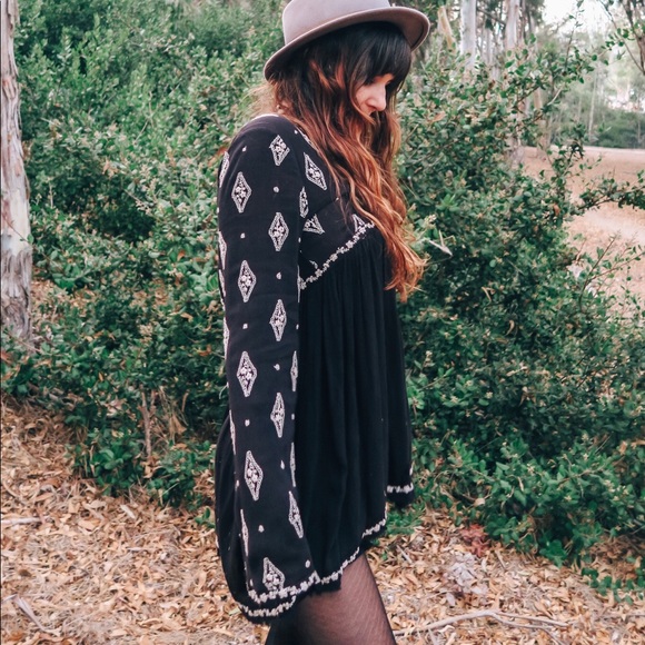 Free People Tunic Dress with Bell Sleeves - Picture 4 of 4